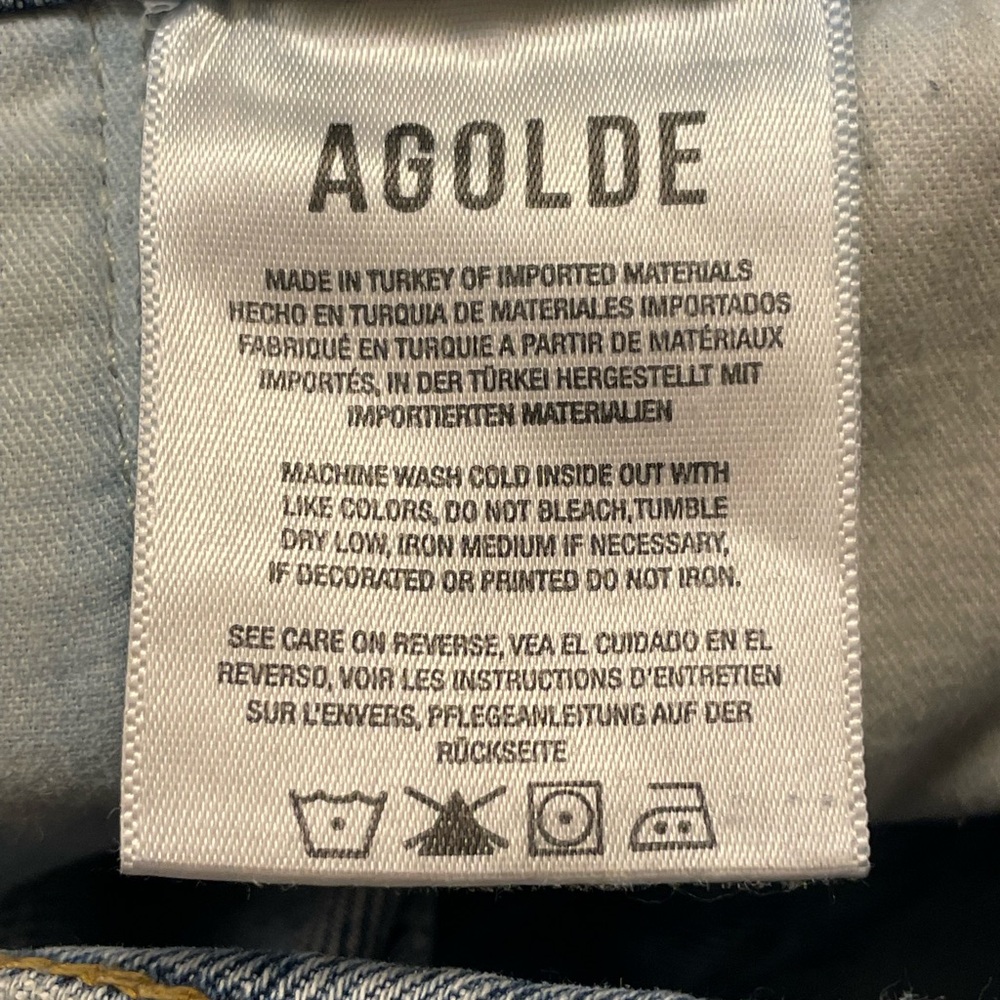 AGOLDE x ANTHROPOLOGIE NWOT 90s Cinched Ultra High Rise Straight Jeans - Picture 11 of 13